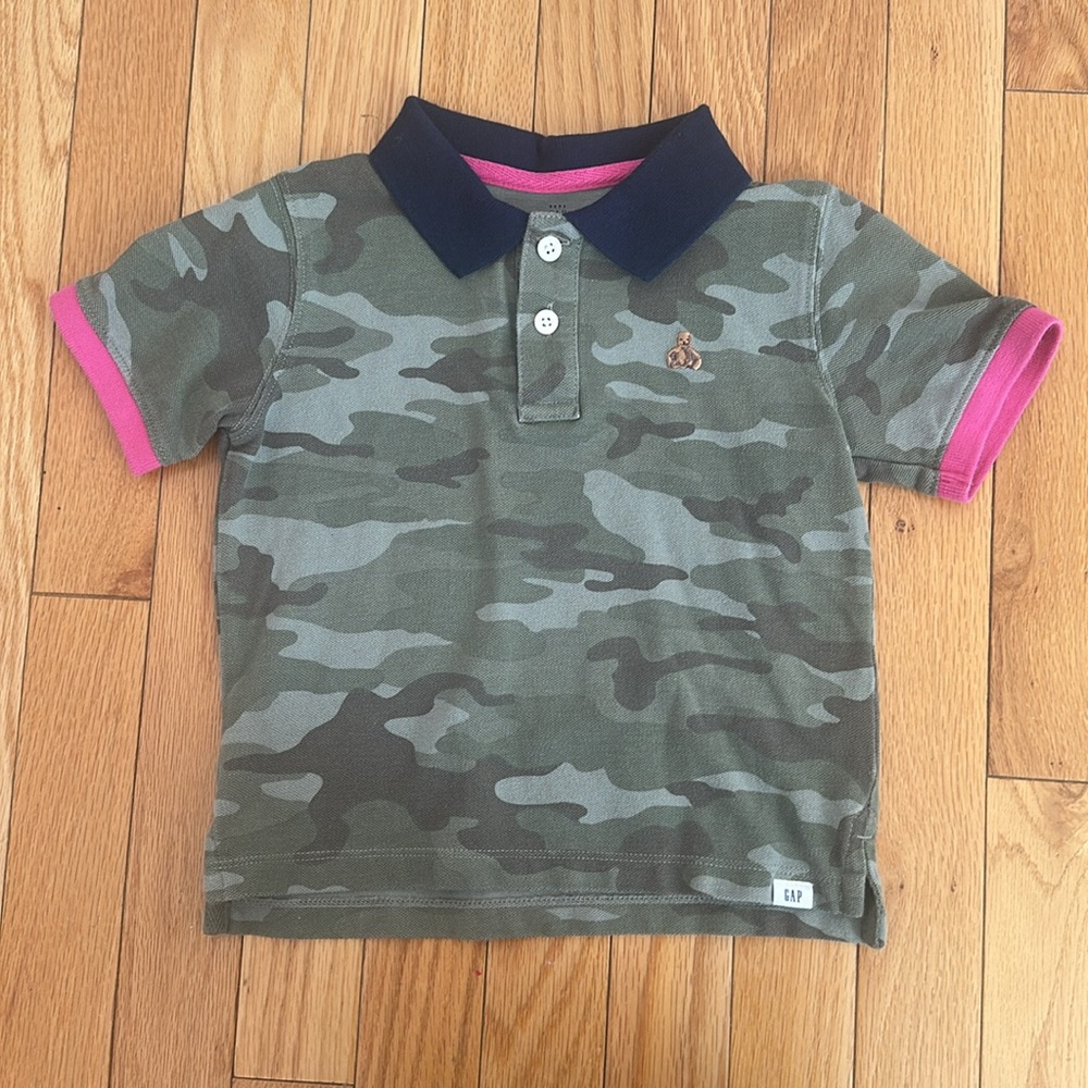 BABY GAP CAMO POLO SIZE 3T